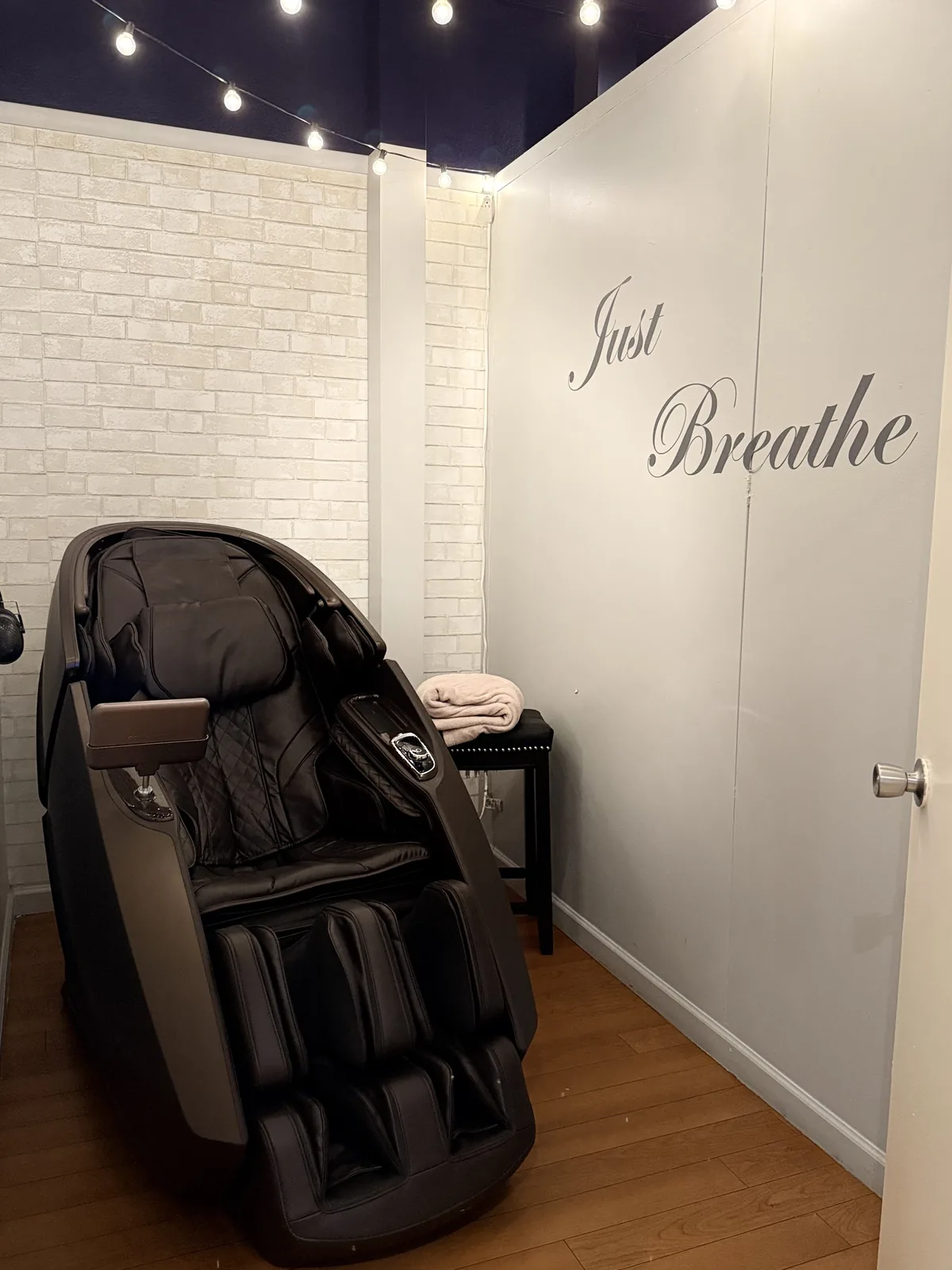 Recovery room with zero gravity massage chair at Renewed Med Spa and Tanning, Glendale AZ