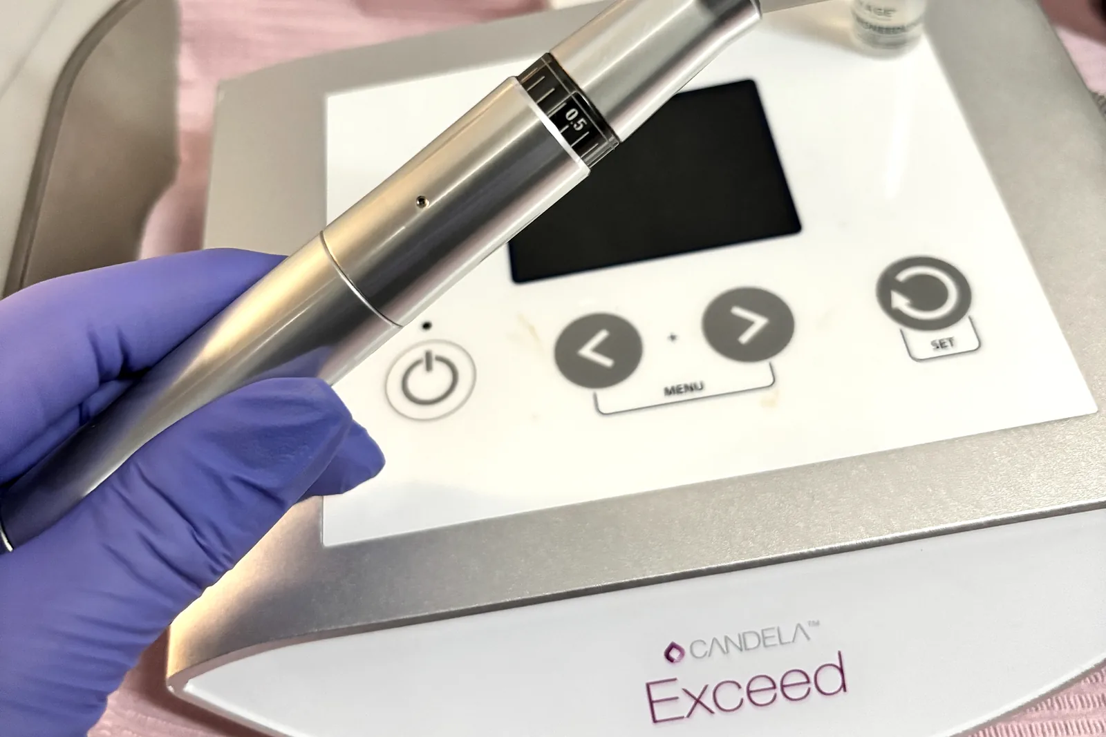 Candela Exceed microneedling handpiece at Renewed Med Spa and Tanning, Glendale AZ